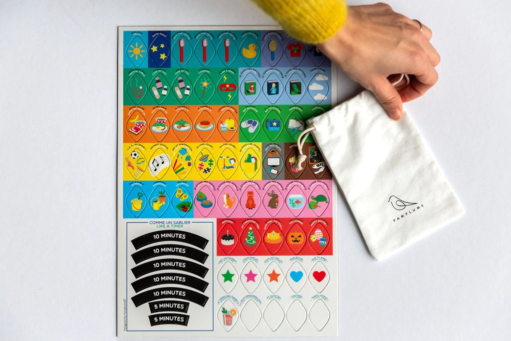 Planche complète des 60 magnets activités et magnets durée de l&
