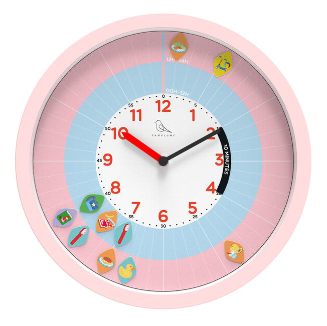 Horloge D'apprentissage Du Sommeil PurFlo Snoozee - Veilleuse Bicolore Rouge/bleue Rechargeable Pour Enfants - Aide Aux Routines De Coucher - 1
